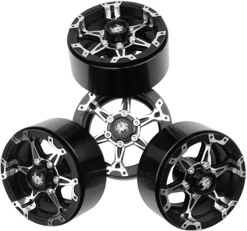 Miniatura 4 de Paquete de 4 ruedas Vgoohobby de metal Beadlock de 1.9, juego de llantas de 6 radios compatibles con Traxxas TRX4 Axial SCX10 AXI03007 Tamiya CC01