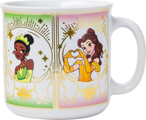 Miniatura 9 de Silver Buffalo Disney Princess I Woke Up Like This - Taza de cerámica con Ariel, Cenicienta y Belle, 20 onzas