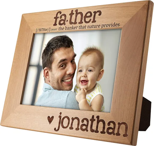Miniatura 3 de Marco de fotos personalizado para regalos de papá, marco de fotos de madera de 4 x 6 pulgadas, gran regalo para el día del padre Padre Hija