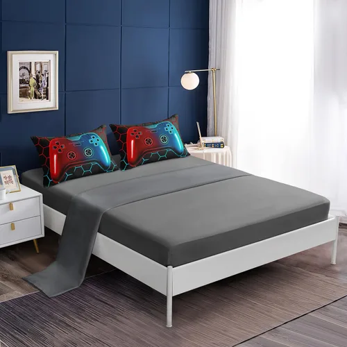 Miniatura 3 de 6 Piezas de Ropa de Cama en una Bolsa para Niños, Juegos de Ropa de Cama Tamaño Queen, Juegos de Edredón para Niños y Adolescentes, Juego de Edredón