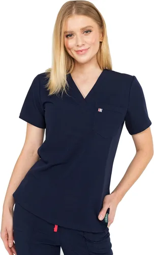 Miniatura 12 de Mediclo Sal Essential - Camiseta médica para mujer, respetuosa con el medio ambiente, sostenible, con cuello en V, bolsillo en el pecho, ropa