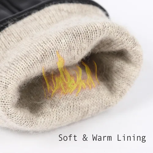Miniatura 2 de MaxW Women's Sheepskin Leather Gloves for Winter Touchscreen Warm Gloves for Cold Weather