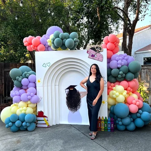 Miniatura 4 de Kit de arco de globos de baloncesto, kit de guirnalda de globos naranja y negro plateado con globos de estrella en explosión, kit de globos