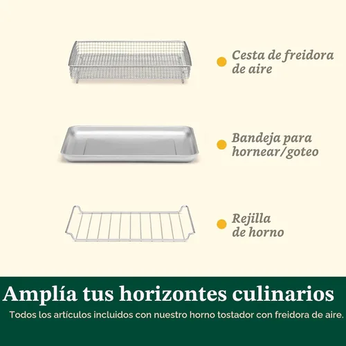 Miniatura 5 de Cuisinart - Horno tostador de freidora de aire con capacidad extra grande, horno de acero inoxidable de 1800W con pantalla digital, opciones