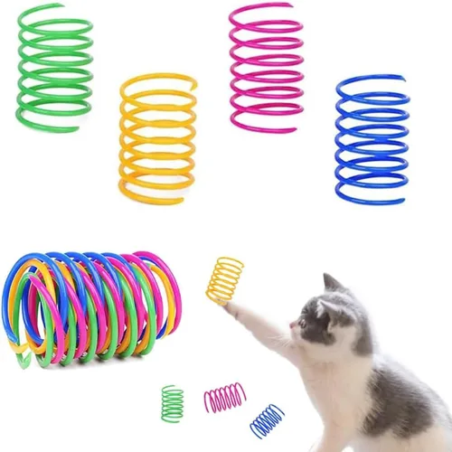 Miniatura 5 de Juguetes para gatos para interiores, paquete de 35 juguetes interactivos para gatos, incluye bolas arrugadas, bolas brillantes, resortes en espiral