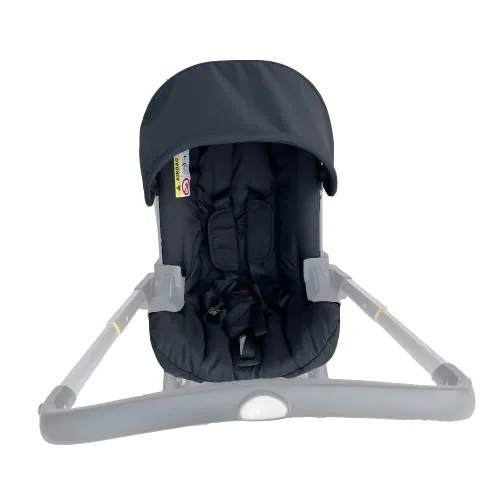 Miniatura 3 de Kits de cambio de cojín de asiento, ropa, sombrilla, toldo para cochecito compatible con asiento de automóvil y cochecito Doona (negro)
