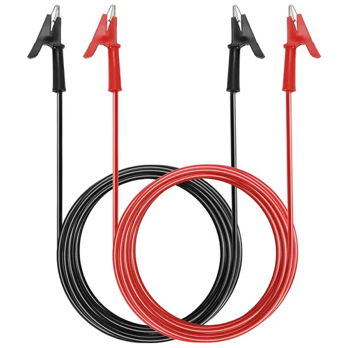Miniatura 9 de Sumnacon Clips de cocodrilo de doble extremo, cable de alambre de prueba de 15A con clips aislantes, 2 piezas de 9.8 pies/3M de cable flexible