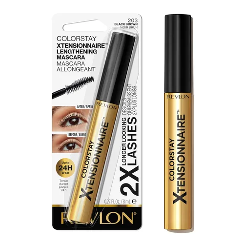 Miniatura 12 de Revlon ColorStay Xtensionnaire - Suero alargador de pestañas y rímel en uno, cepillo cónico para pestañas de aspecto 2 veces más largo, infundido