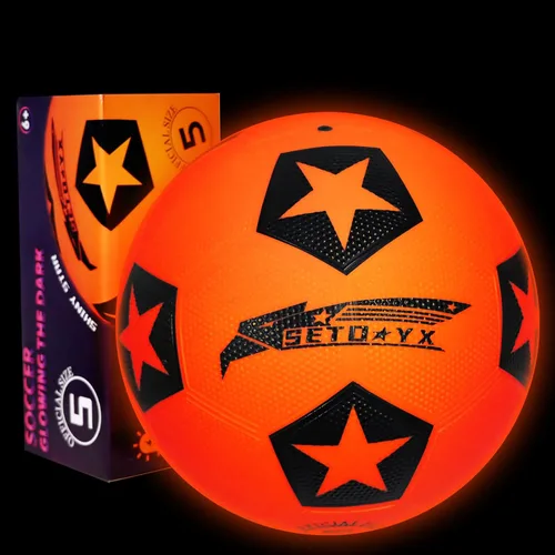 Balón de fútbol iluminado, pelota de fútbol que brilla en la oscuridad con LED, juegos de equipo deportivo nocturno de tamaño 5, regalos de