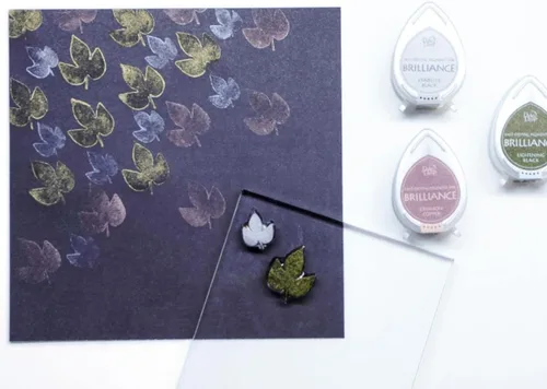 Miniatura 3 de Tsukineko Paquete de 4 almohadillas de tinta Brilliance Dew Drop, tonos de joya