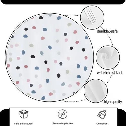 Miniatura 3 de Minimalist Round Tablecloth Cute Table Cloth Decor Washable Table Cover with Wrinkle Resistant for Home Kitchen Dining Room Picnic Camping Party