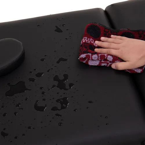 Miniatura 9 de Mesa de masaje, cama de masaje, 2 camas plegables y portátiles para extensiones de pestañas, mesa de tatuaje de belleza, ajustable, color negro