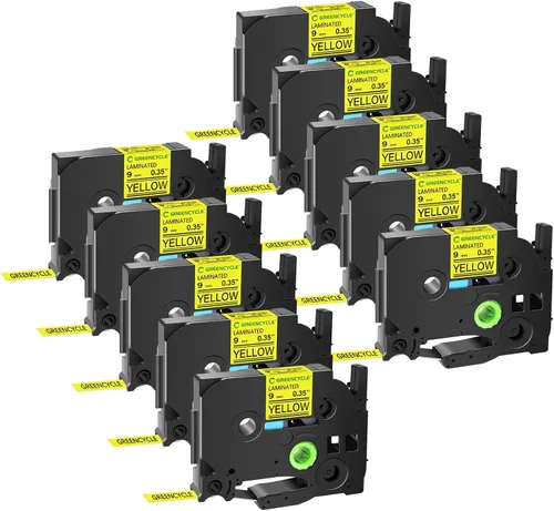 Miniatura 41 de GREENCYCLE TZe-111 - Cinta adhesiva transparente laminada de 0.23 pulgadas compatible con Brother P-Touch TZ-111 TZe111, cinta negra sobre