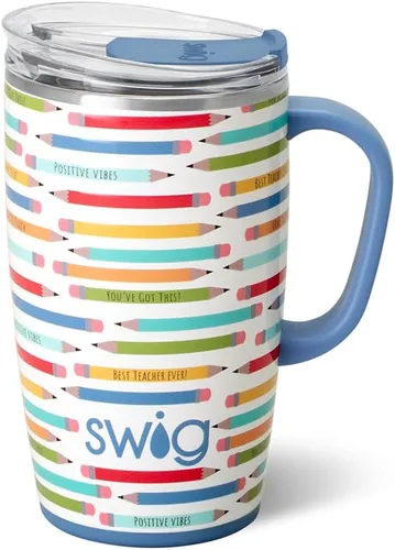 Miniatura 8 de Swig Life Taza de Viaje de 18 oz, Vaso Aislante con Asa y Tapa, Taza de Café de Viaje, Compatible con Portavasos, Acero Inoxidable, Vaso de 18 oz