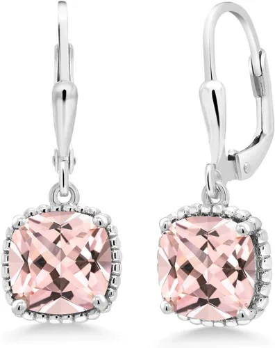 Miniatura 12 de Gem Stone King Aretes colgantes de plata de ley 925 de 0.315 pulgadas para mujer