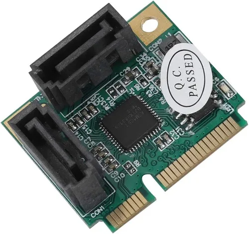 Miniatura 8 de Tarjeta controladora PCI Express a 3.0, adaptador Mini PCIe de 6 Gbps de alta velocidad con chip ASM1061 para expansión interna de disco duro