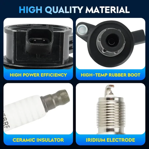 Miniatura 3 de Paquete de bobina de encendido + bujías de iridio para Ford Fusion 2006-2009 3.0L V6, para Mercury Milan 2006-2009, para Lincoln Zephyr 2006