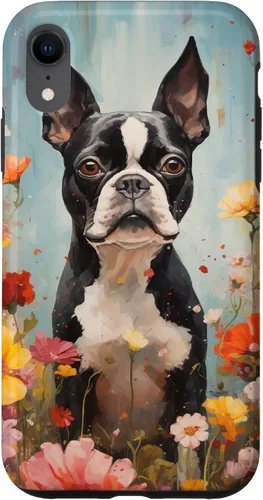 Miniatura 25 de Boston Terrier in Flower Garden Dog Art Lovers Design Case for iPhone 17