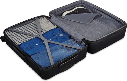 Miniatura 4 de Tienda Basics Equipaje de maleta expandible con ruedas rígidas Negro Spinner