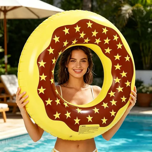 Miniatura 4 de Luau - Flotadores de piscina hawaianos - Tubos inflables para adultos, tubo inflable para piscina, anillo de natación para decoración de fiesta