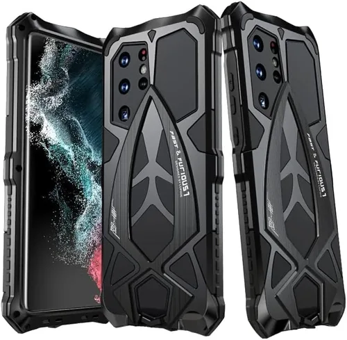 Miniatura 10 de Armor Funda para Teléfono para Samsung Galaxy S22 Ultra Protección contra Caídas de Grado Militar Cubierta S22Ultra 5G Parachoques de Metal Híbrido