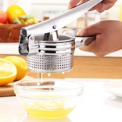 Miniatura 4 de Exprimidor de limón de acero inoxidable, exprimidor manual de cítricos, valor por dinero, cómodo agarre ergonómico para extracción eficiente de jugo