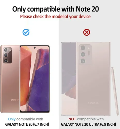 Miniatura 4 de Lanhiem Funda para Galaxy Note 20, Protector de Pantalla Integrado con Película para Huella Dactilar Funda Impermeable a Prueba de Polvo, Cubierta