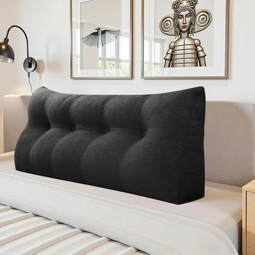 Miniatura 26 de Almohada de Cuña para Cabecero - Almohada Triangular para Cabecero de Cama, Almohada de Cuña para Descanso en la Cama, para Sentarse en la Cama