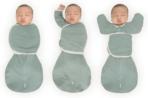 Miniatura 21 de SwaddleDesigns Saco Envolvente Omni de 6 Vías con Brazos Arriba para Recién Nacido, Más Opciones para Calmar el Reflejo de Sobresalto, Mejora