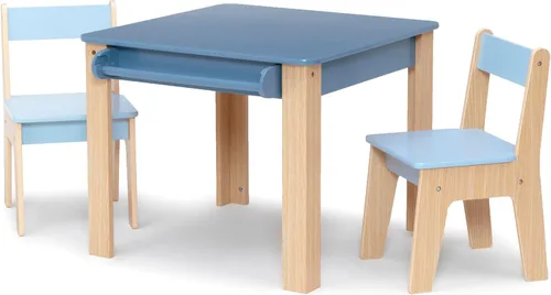 Miniatura 7 de Delta Children - Juego de mesa y 2 sillas GapKids con soporte para rollo de papel - Certificado Greenguard Gold, rosa rubor