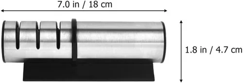 Miniatura 2 de LIFKOME Afilador de cuchillos de tres ranuras para afilar cuchillos de acero opaco para pelar cuchillos de chef de reparación de bolsillo