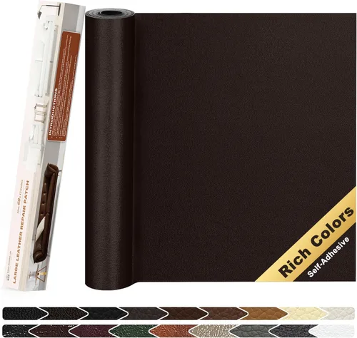 Miniatura 76 de KING MOUNTAIN Cinta de reparación de cuero, 16 x 60 pulgadas, gris, autoadhesiva, impermeable, ecológica