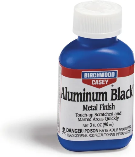 Birchwood Casey Fast-Drying Fast-Acting Aluminum Black Metal Finish for Restoring Scratched and Marred Areas, Gun Cleaning, 3 Ounce Bulk Each