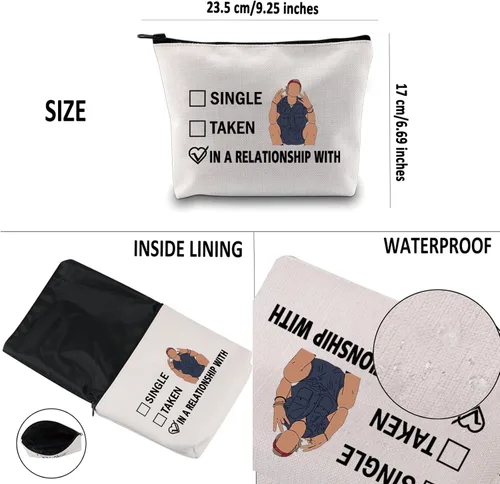 Miniatura 3 de G2TUP Programa de televisión inspirado regalo Bule maquillaje bolsa R P Fan bolsa de cosméticos R P Merch, Beige