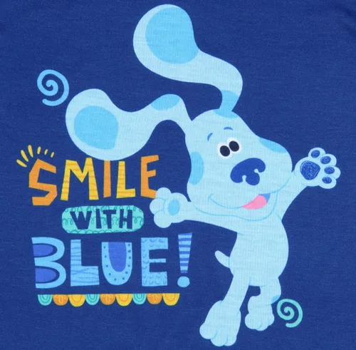 Miniatura 4 de Nickelodeon - Conjunto de pijama para dormir con diseño de Blue's Clues Smile Blue, Azul Patchwork