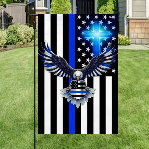 Miniatura 5 de Bandera Americana - La Delgada Línea Azul. Policía. Aplicación de la Ley Bandera de Águila Americana TPT1581F, 3x5 pies. Bandera - Banderas