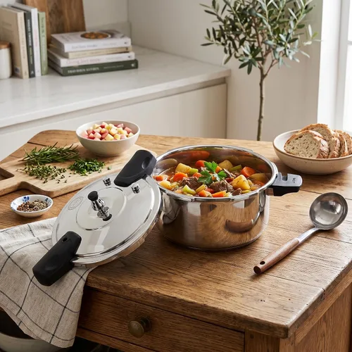 Miniatura 8 de Olla a presión para estufa, olla a presión de cocina 80KPA para el hogar (11.0 in)