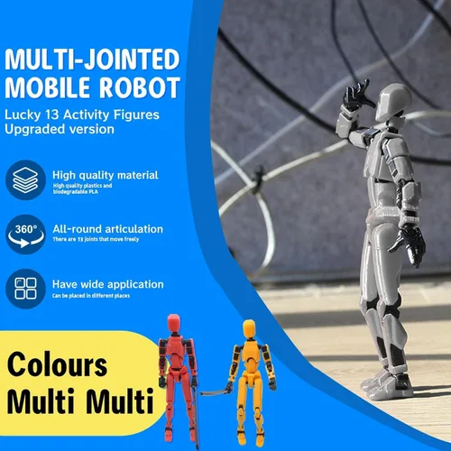 Miniatura 2 de MerryXD Figura de acción de Titan 13, figura de acción Lucky 13, figura de acción T13, figura de acción impresa en 3D con múltiples articulaciones