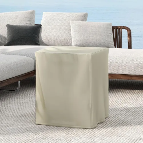 Miniatura 8 de Tangkula Mesa de cubierta de tanque de propano, cubierta de almacenamiento para tanque de gas al aire libre con almohadilla ajustable para los pies