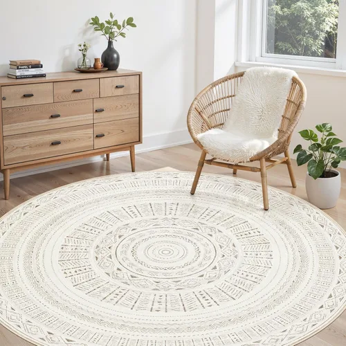 Miniatura 57 de Alfombra grande para sala de estar de 5 x 7: Alfombras marroquíes bohemias, suaves, lavables a máquina, para dormitorio, debajo de la mesa