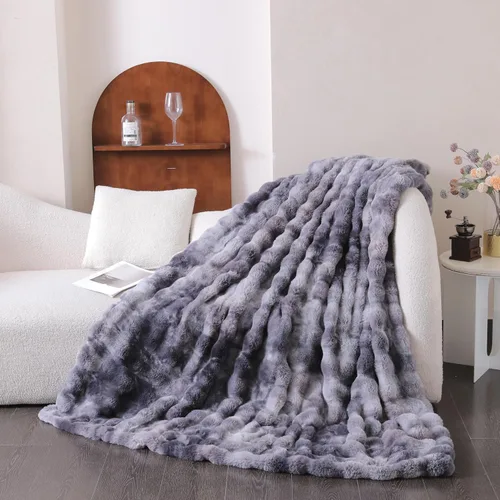 Miniatura 43 de UKELER - Manta Boho Sherpa 60" x 50" - Mantas de franela suaves y esponjosas para cama/sofá/oficina/camping A-bohemio