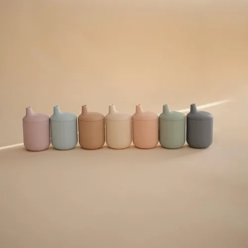 Miniatura 6 de Mushie - Taza de silicona 100% para bebé 6 meses+ (rosado)