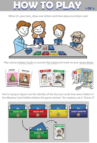 Miniatura 5 de Shady Pets Juego de cartas: divertido juego familiar para niños, adolescentes y adultos, de 2 a 6 jugadores, ideal para noches de juegos, fiestas