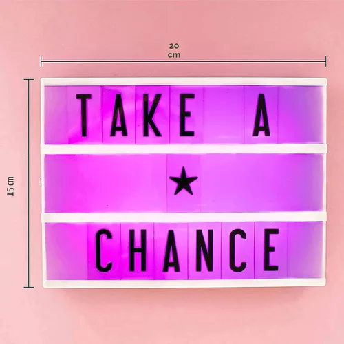 Miniatura 3 de My Cinema Lightbox - Cartel de caja de luz de cine RGB que cambia de color con 100 letras y números LED - Tablero de mensajes de neón personalizado