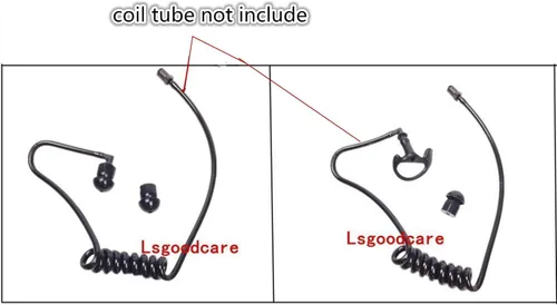 Miniatura 7 de Lsgoodcare - Molde de oído de repuesto para radio bidireccional para tubo de bobina acústica, color negro, por Lsgoodcare