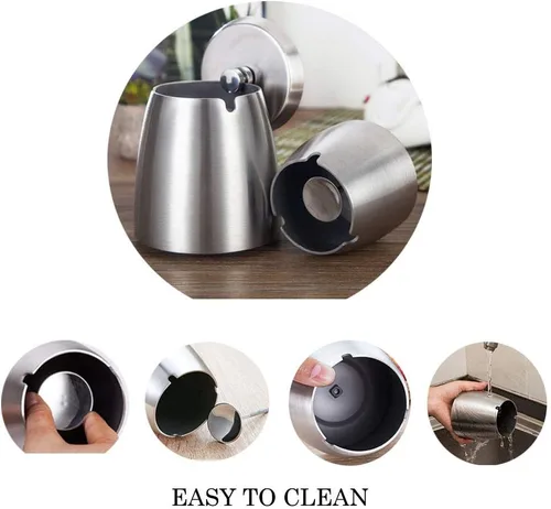 Miniatura 5 de Cenicero para exteriores, cenicero sin humo con tapa para cigarrillos en interiores, ceniceros grandes resistentes al viento/lluvia, cubierta