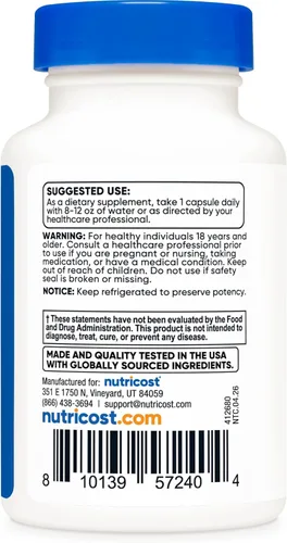 Miniatura 4 de Nutricost Probiotic Complex - 50 mil millones de UFC, 60 cápsulas - Probiótico para hombres y mujeres - Cápsulas vegetarianas, sin OMG, sin gluten