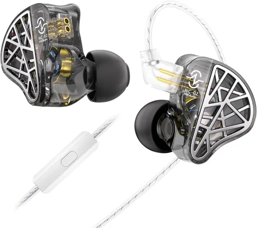 Miniatura 9 de Monitor intrauditivo CCA CRA - Auriculares IEM con controlador dinámico de diafragma ultrafino, auriculares con graves con cable extraíble de 2