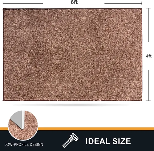 Miniatura 2 de PURRUGS Alfombra de área de fácil cuidado de 4 x 6 pies, antideslizante, lavable a máquina, tapete para puerta de perro, resistente a las manchas