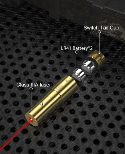 Miniatura 2 de Feyachi Láser de avistamiento de calibre .223 0.219 in/0.354 in Red Dot Laser Boresighter para pistola pistola con interruptor de cola incluido Latón
